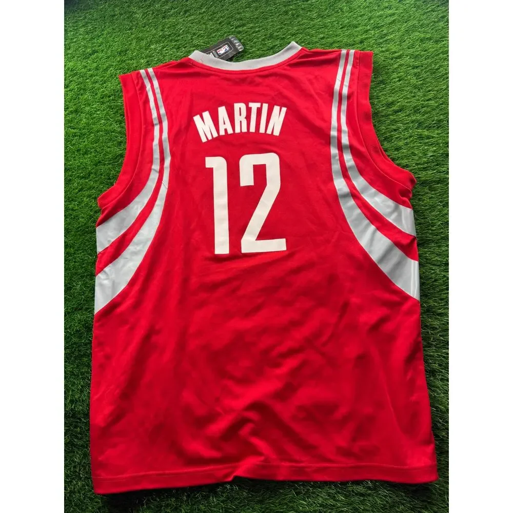 Adidas Kevin Martin Houston Rockets Jersey 12 Men’s Sz L Red NBA Basketball